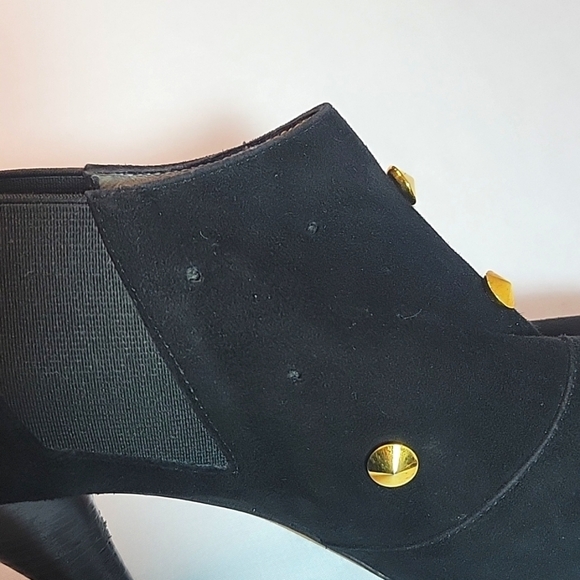 Fendi Black Suede Leather Ankle Platform Pumps Size 36 - Picture 7 of 11